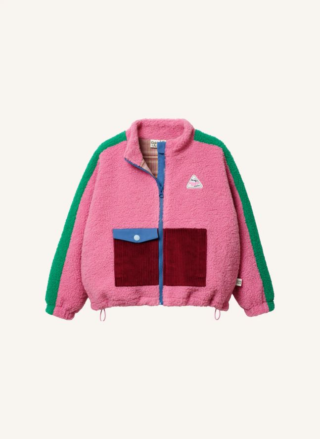 Veste Façon Sherpa Retro | Rose