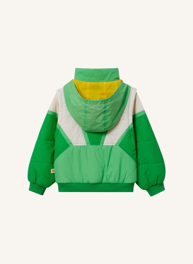 Blouson Manches Amovibles Retro | Vert