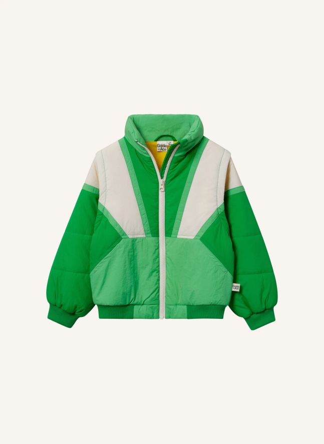 Blouson Manches Amovibles Retro | Vert