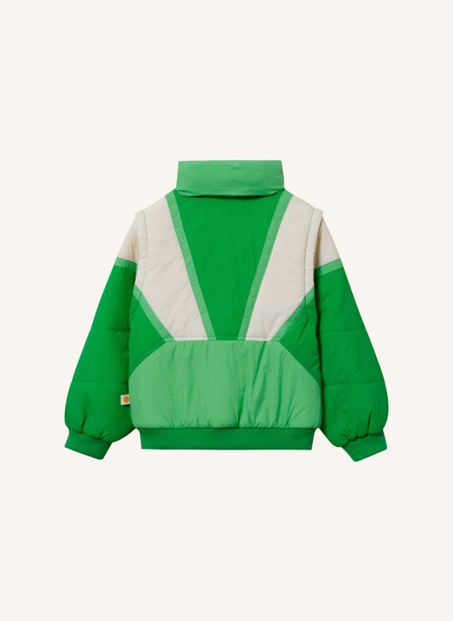 Blouson Manches Amovibles Retro | Vert