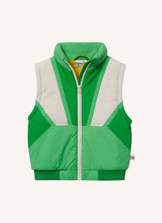 Blouson Manches Amovibles Retro | Vert