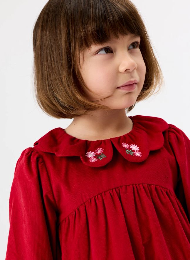 Robe Brodée | Rouge