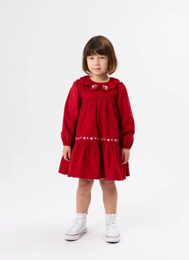 Robe Brodée | Rouge