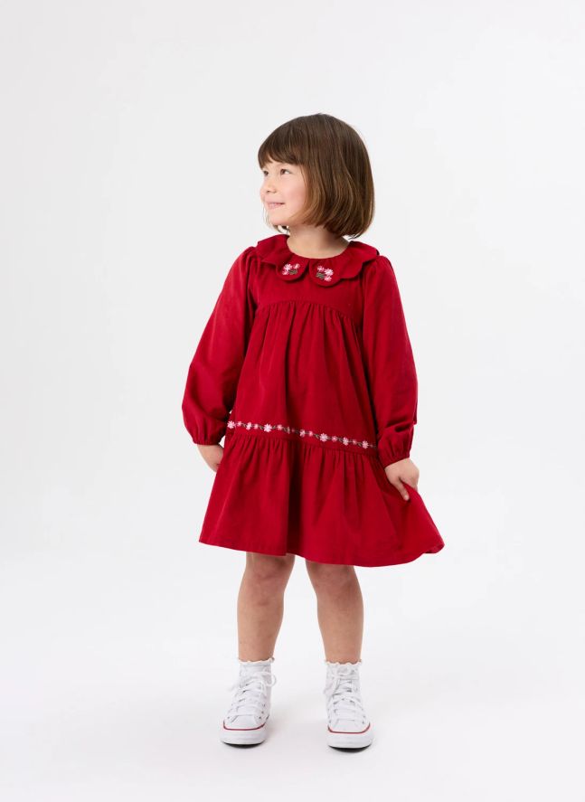 Robe Brodée | Rouge