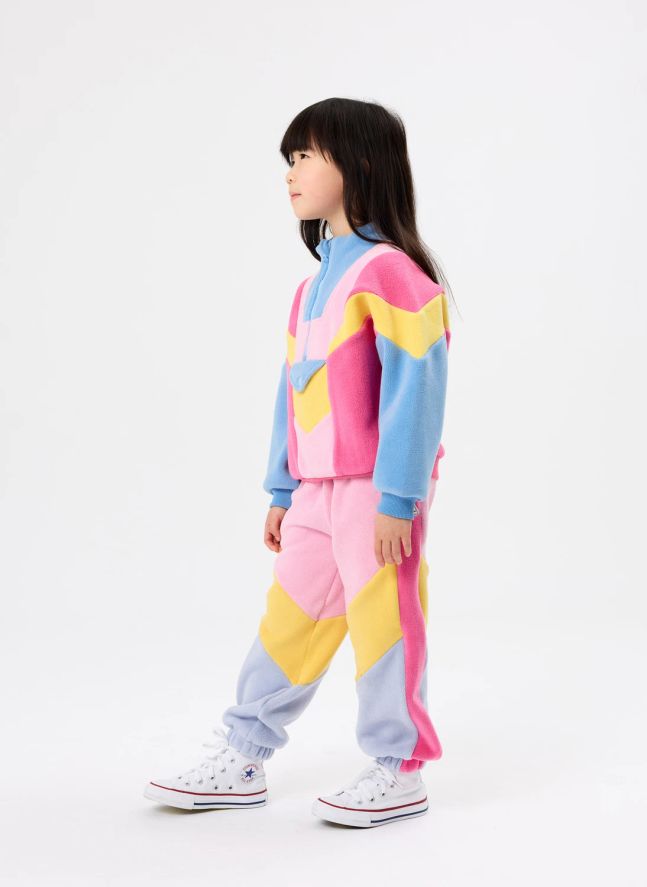 Sweat Polaire Colorblock | Bleu