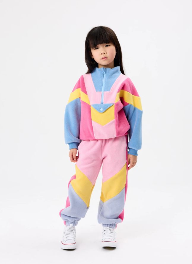Sweat Polaire Colorblock | Bleu