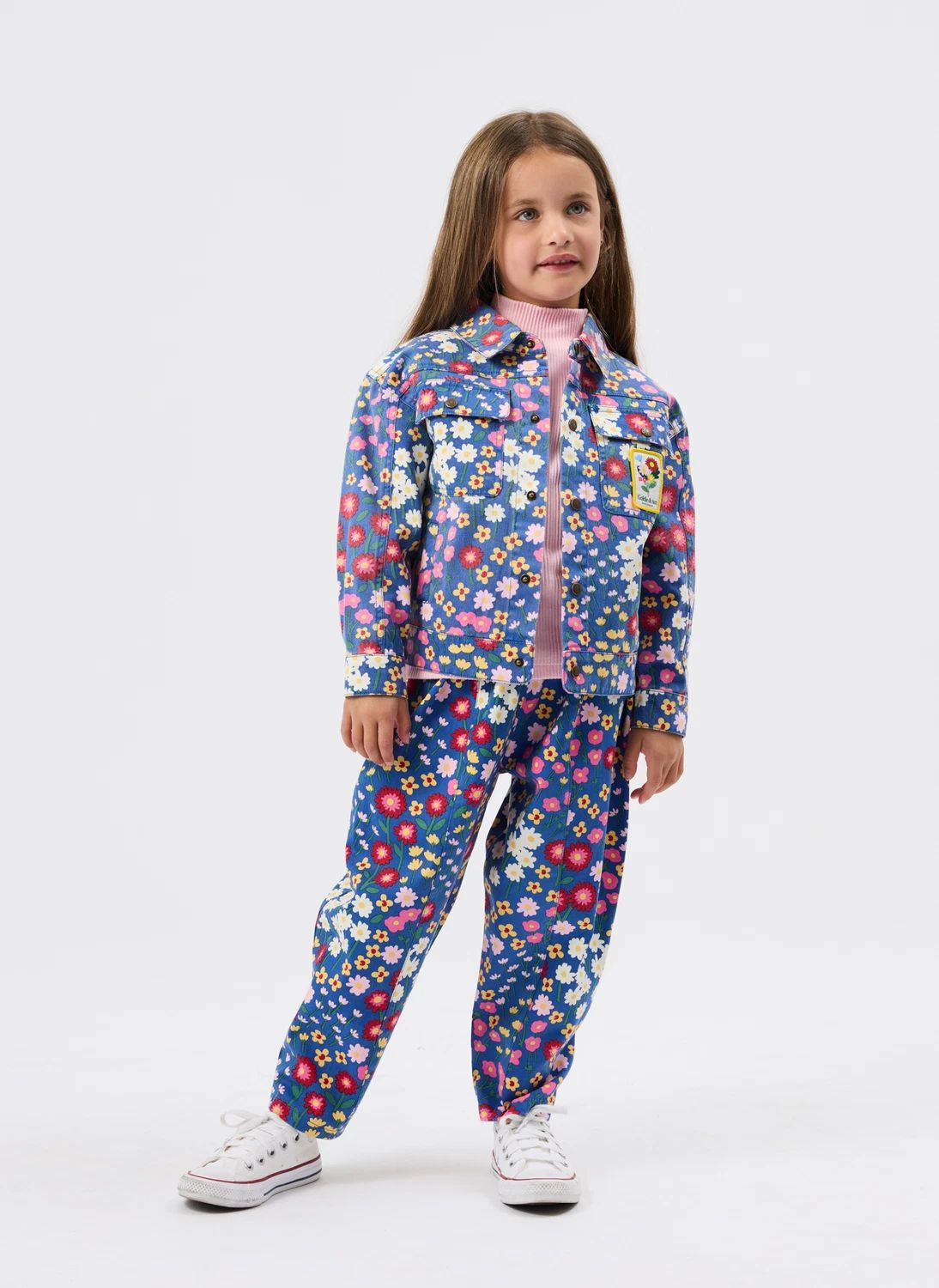 Pantalon Peony Fleuri | Bleu- Image produit n°5