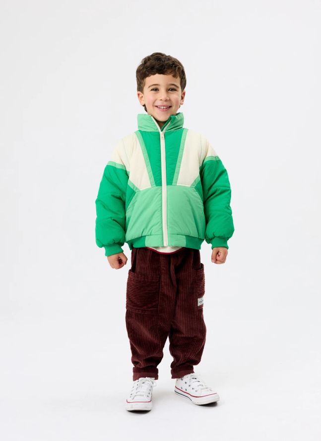 Blouson Manches Amovibles Retro | Vert
