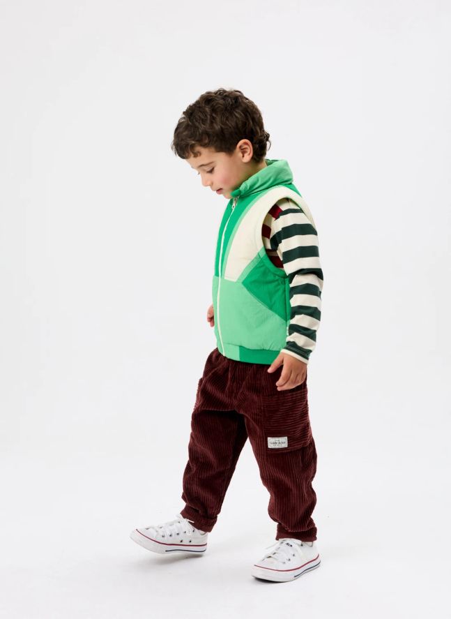 Blouson Manches Amovibles Retro | Vert