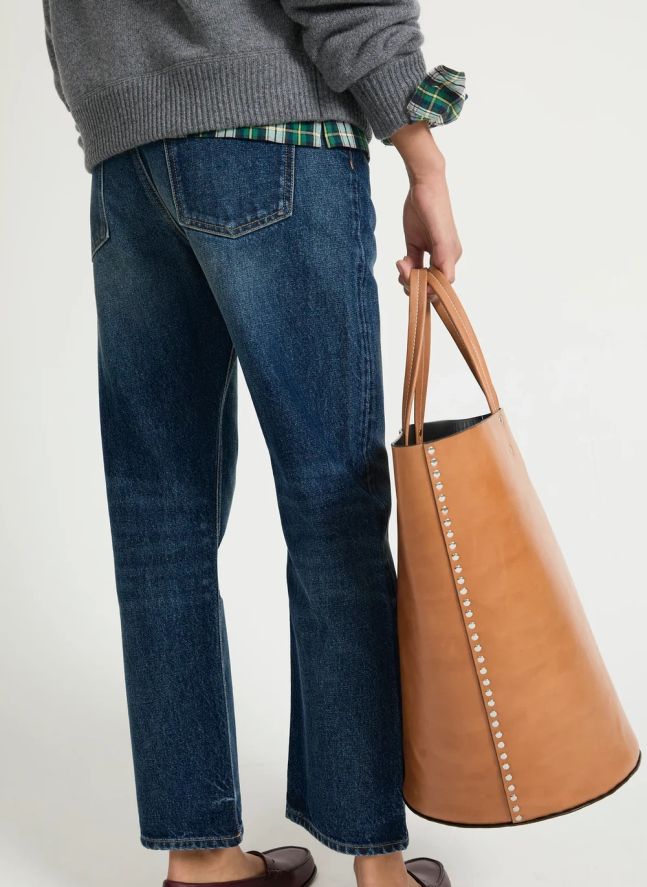 Jean Cropped Coton | Bleu