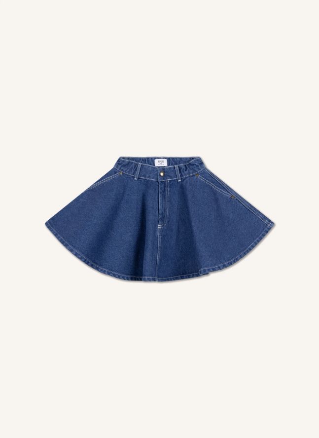 Jupe Denim Coton Bio | Bleu