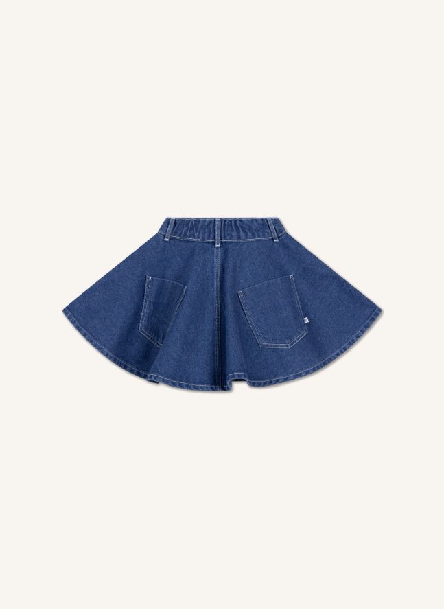 Jupe Denim Coton Bio | Bleu