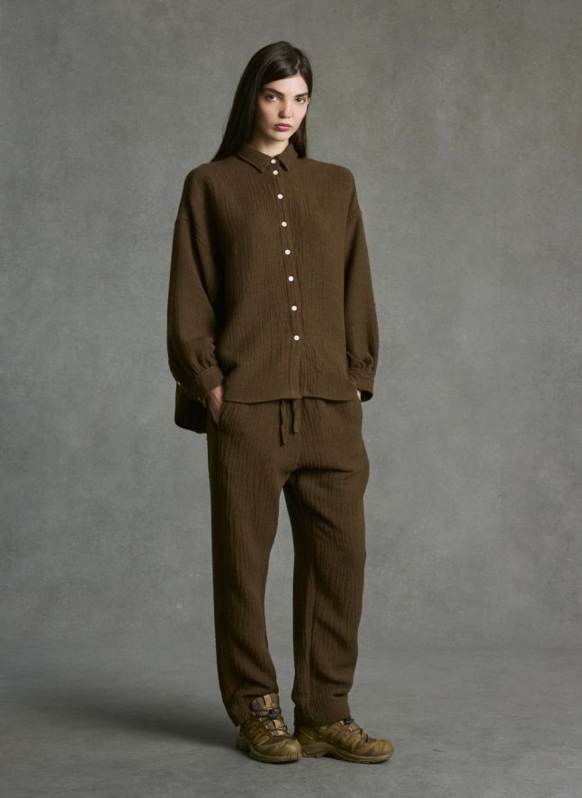 Pantalon Jabiru Gaze de Coton | Marron