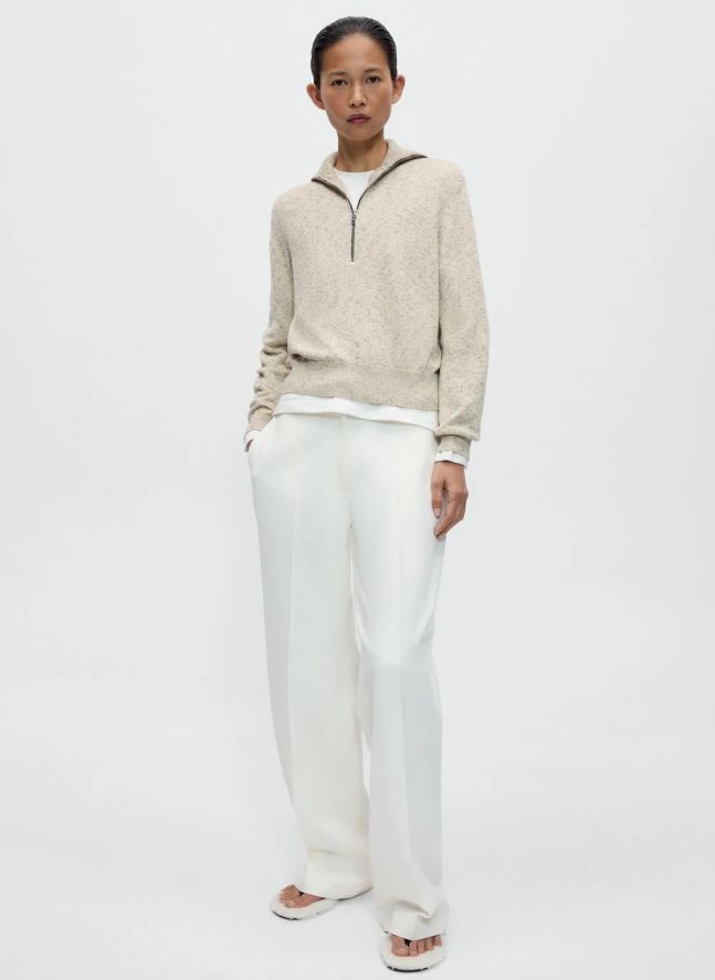 Cardigan Merino Laine | Ecru