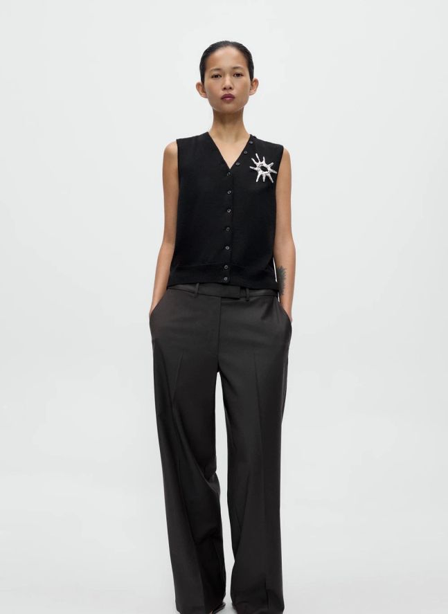 Gilet Meriono Laine | Noir