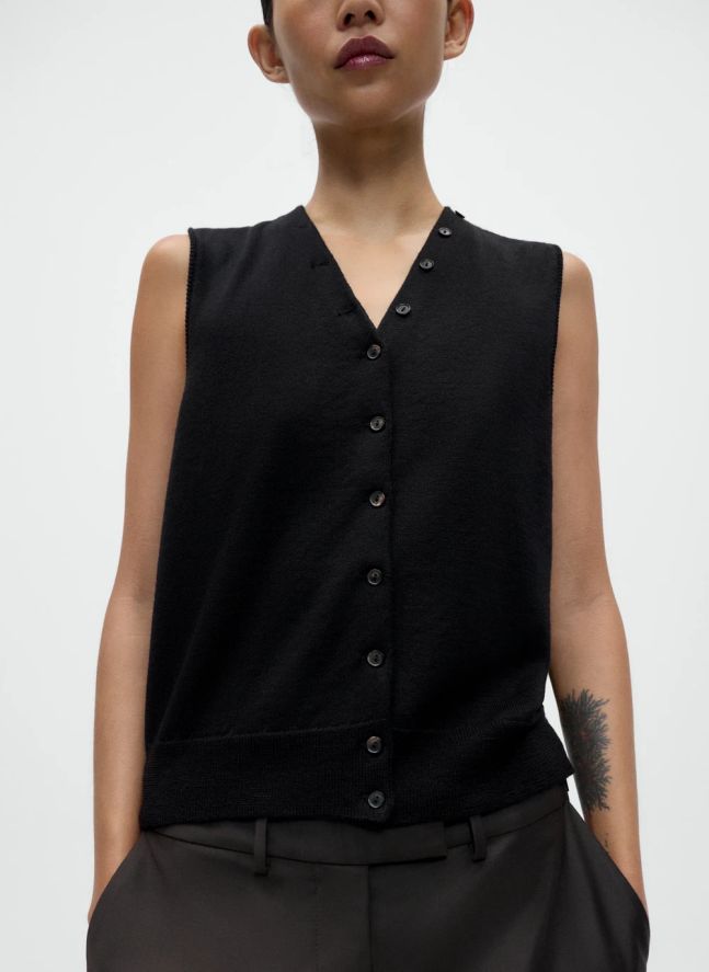 Gilet Meriono Laine | Noir