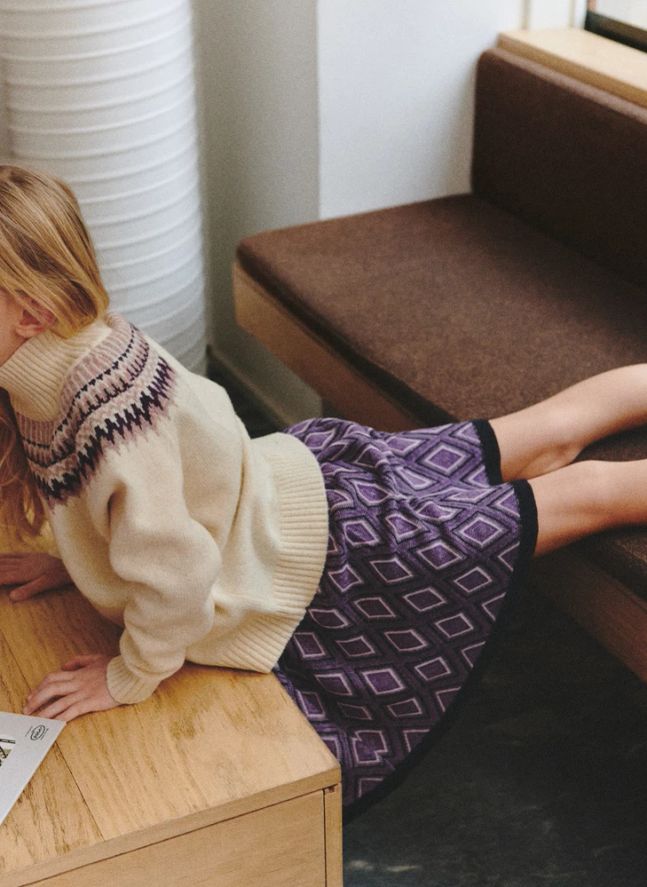 Robe Harlekin Laine Mérinos | Violet