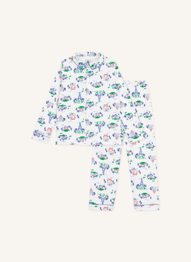 Pyjama Chemise Paris Coton Bio | Blanc