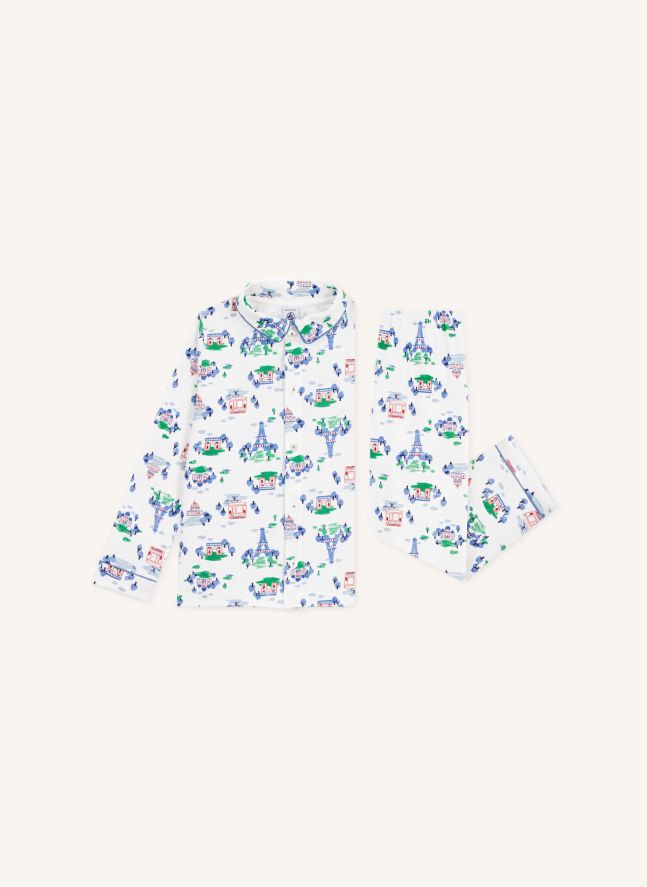 Pyjama Chemise Paris Coton Bio | Blanc