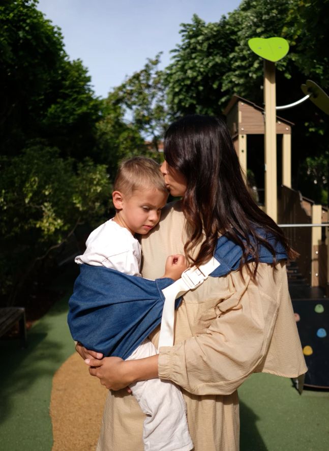 Carry &amp; Walk Baby Carrier | Denim