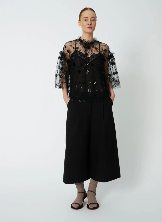 Blouse Sequins | Noir