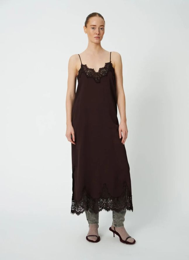 Robe Dentelle | Marron foncé