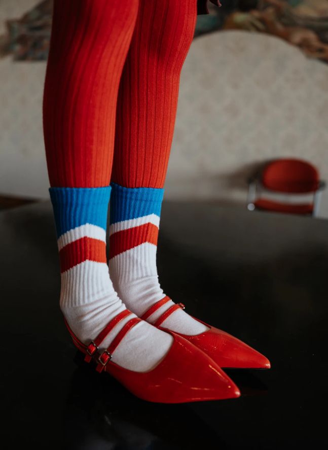Lot de 3 Paires de Chaussettes Rayées | Ecru