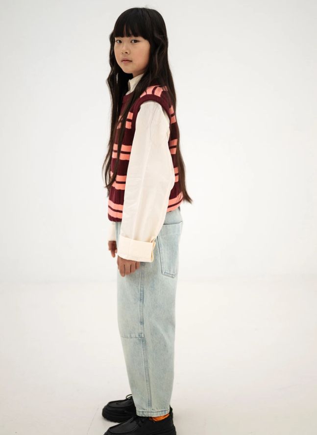 Jean Barrel Coton Bio | Bleu Clair