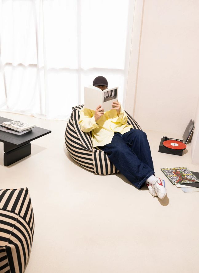 Fauteuil pouf Ziggy | Noir