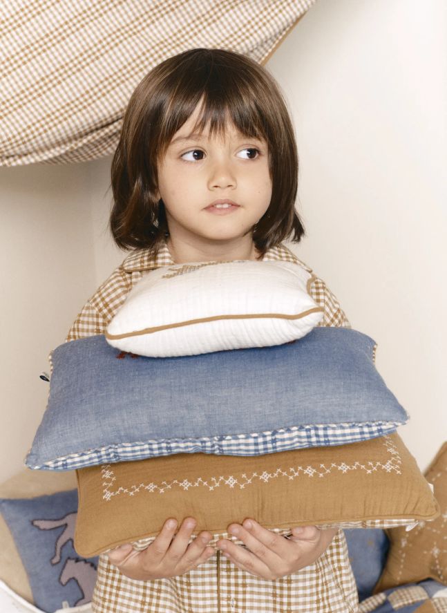 Coussin frise cowboy Camille | Gaze Noisette