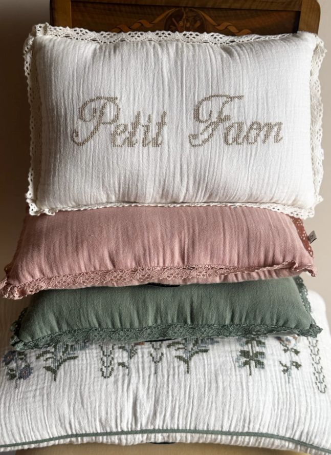 Coussin Petit Faon Camille | Gaze Ivoire