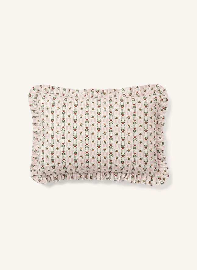Coussin à volants Pommette Camille | Popeline Pommette