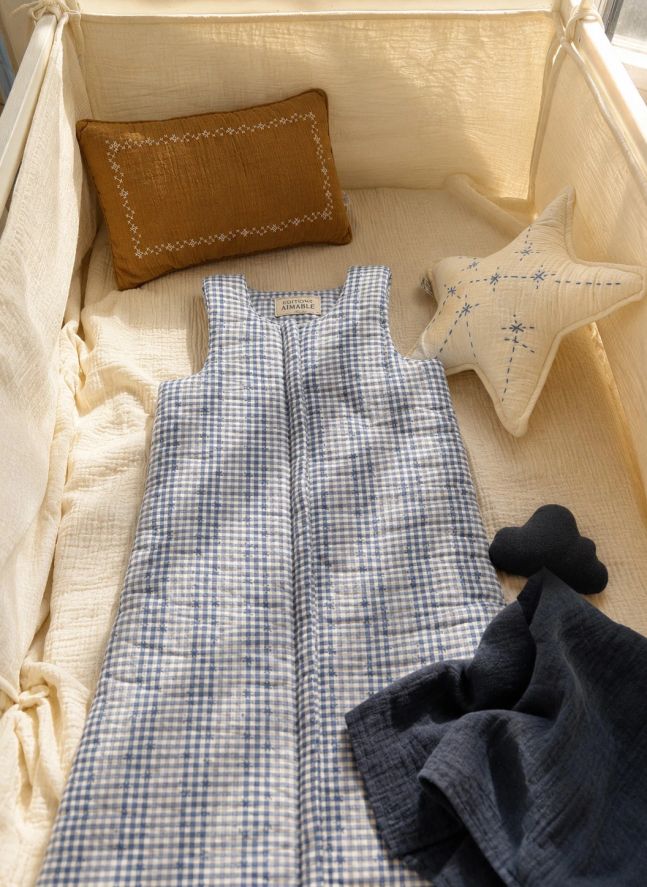 Gigoteuse d'hiver Gaston | Coton Vichy Bleu