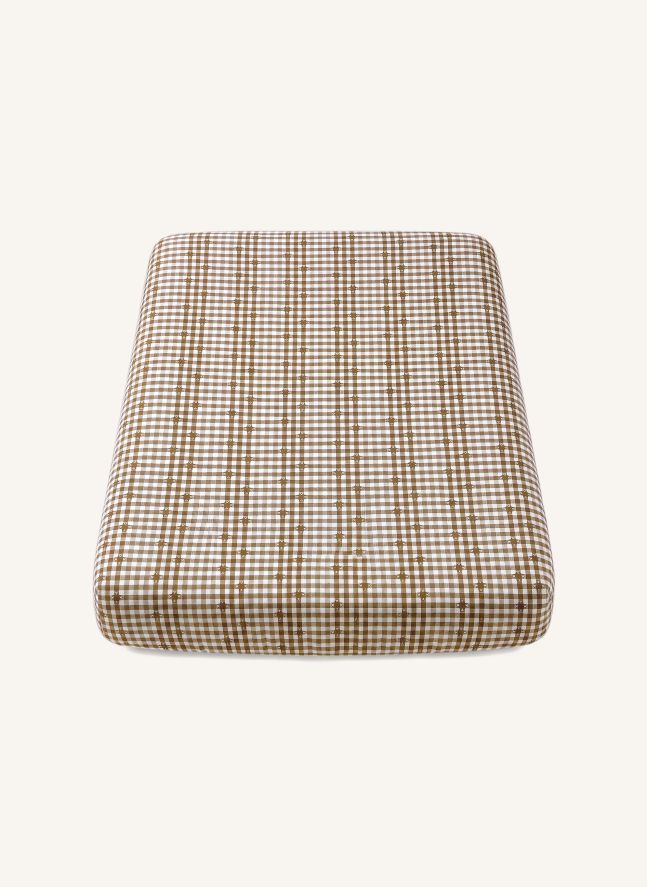 Cubrepañal Denise | Algodón Vichy Noisette