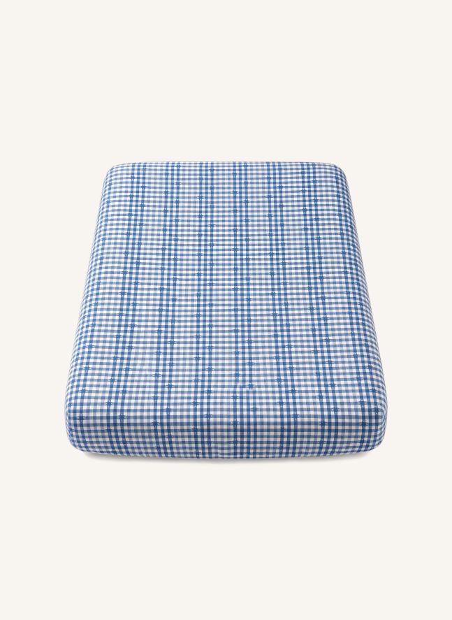 Cubrepañal Denise | Algodón Vichy Bleu