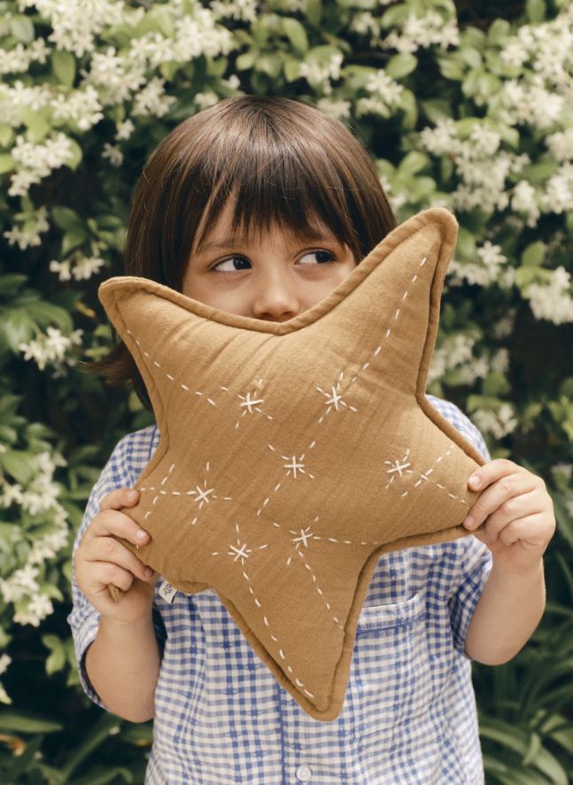 Coussin Etoile Ferdinand | Gaze Noisette
