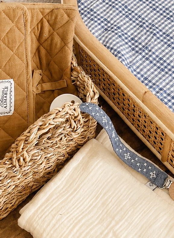 Attache tétine Auguste | Chambray Bleu