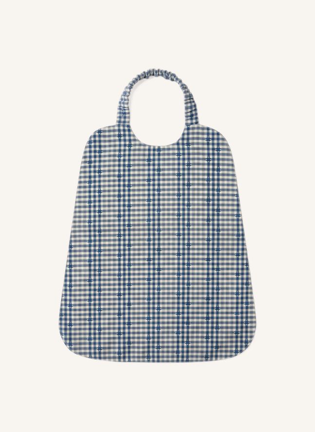 Grand bavoir Gustave | Coton Vichy Bleu
