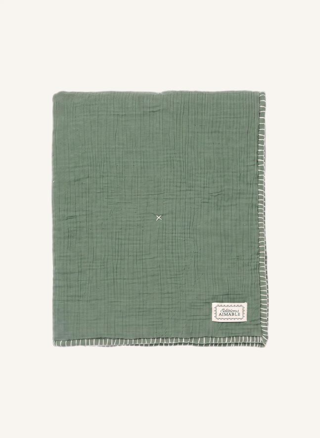 Plaid Pablo | Gaze Vert Mousse