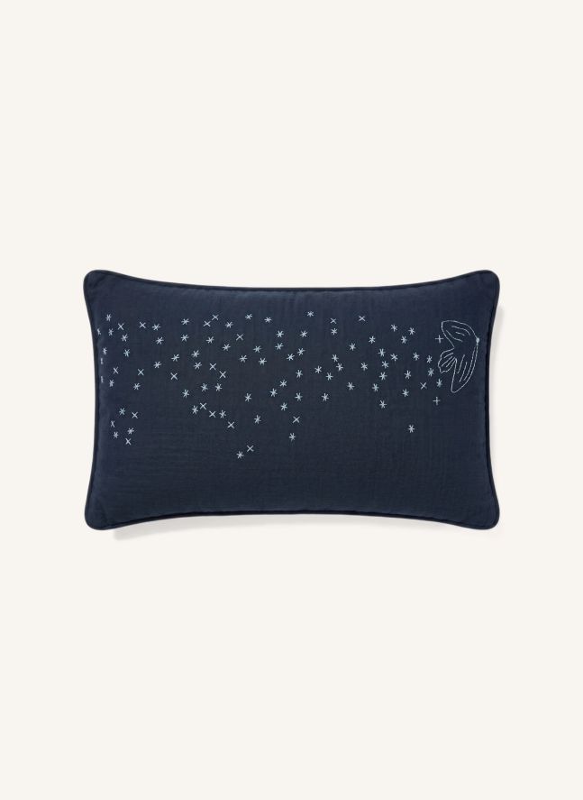 Coussin Ciel étoilé Hubert | Gaze Bleu Nuit