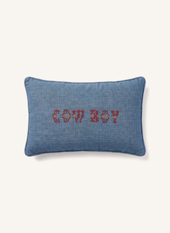 Coussin Cowboy Camille | Chambray Bleu