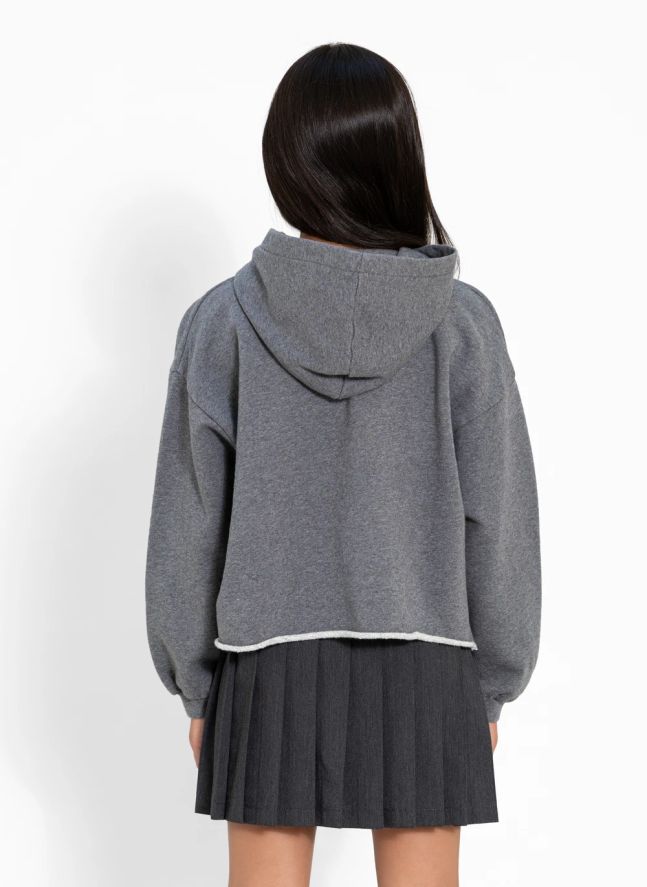 Sweat Capuche Mayflower Coton Bio | Gris chiné