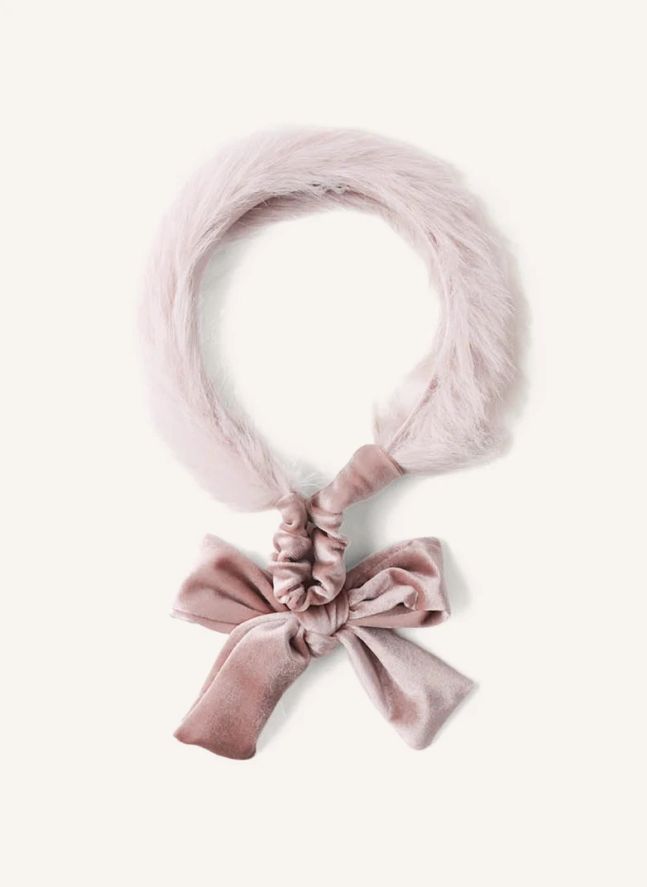 Serre-Tête Façon Fourrure Silvia | Vieux Rose