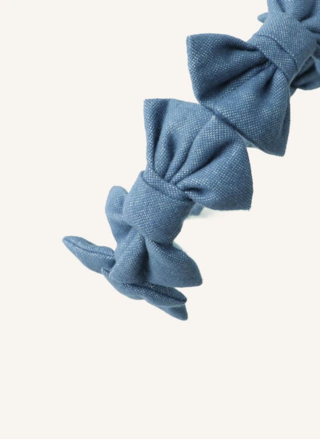 Serre-Tête Nœuds Azzura Chambray | Bleu