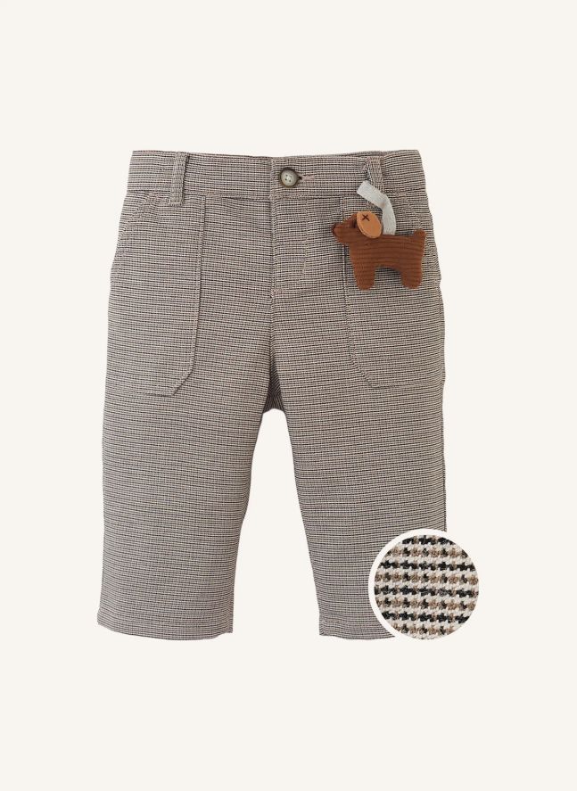 Pantalon Giorgio Pied-de-Poule Bébé | Brun