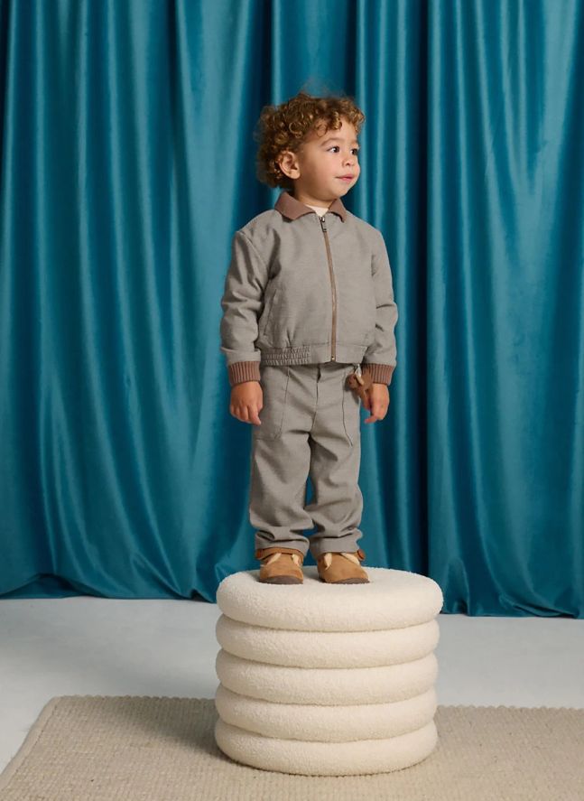 Pantalon Giorgio Pied-de-Poule Bébé | Brun