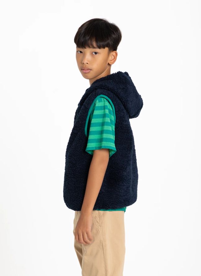 T-shirt Nils Rayé Coton Bio | Vert émeraude