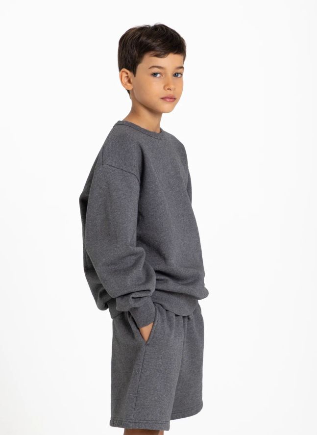 Sweat Borough Coton Bio | Gris chiné