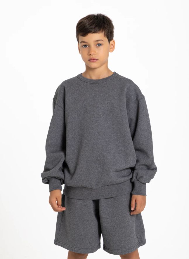 Sweat Borough Coton Bio | Gris chiné