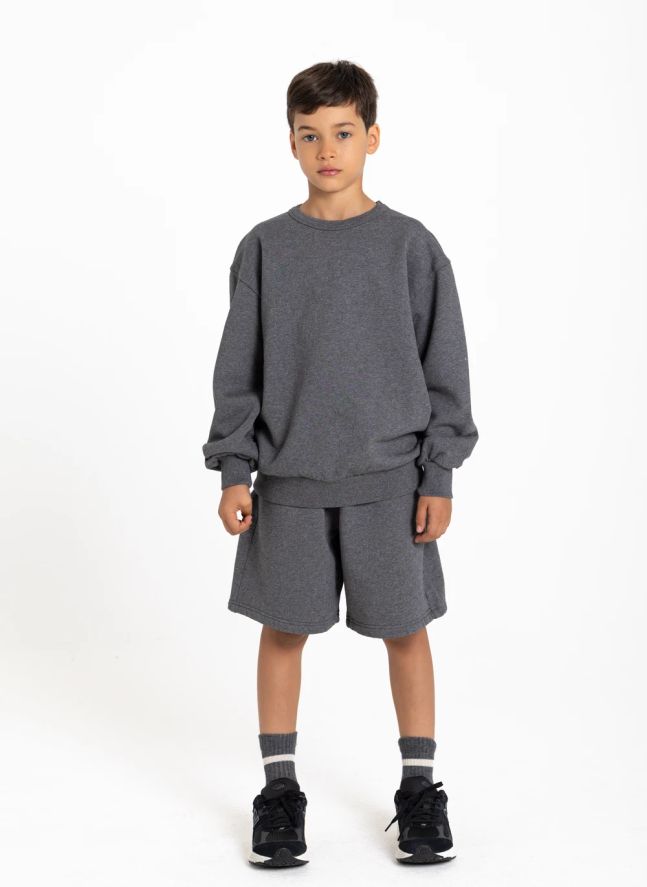 Sweat Borough Coton Bio | Gris chiné